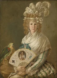 Portrait of a Lady with a Parrot, c.1785-90
